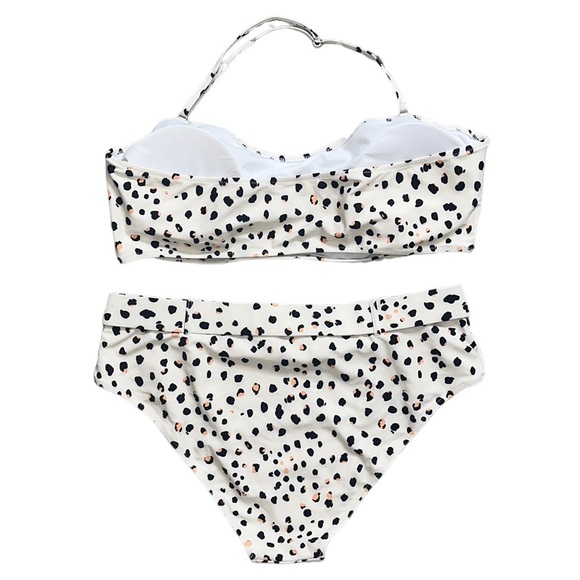 SHEIN Leopard Print Bikini Swimsuit Animal Print Belted 3X 3XL New - Picture 2 of 4